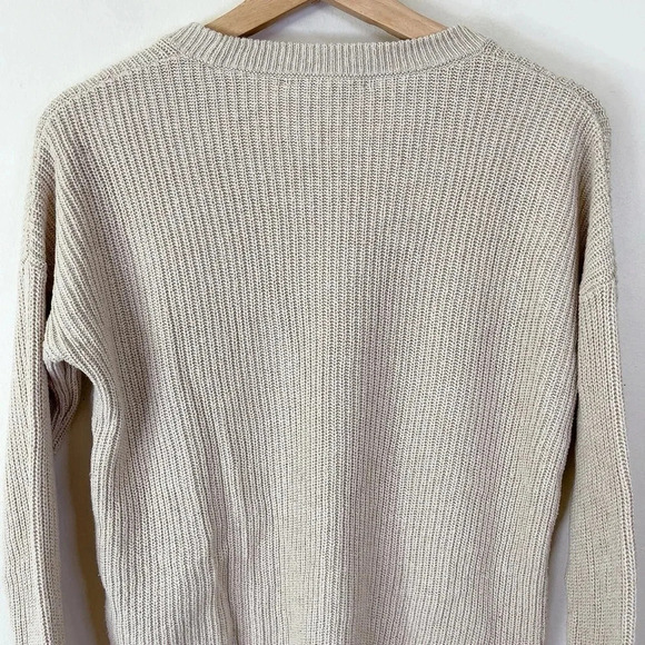 Madewell Thompson Pocket Beige Long Sleeve  Pullover Sweater - Picture 12 of 14